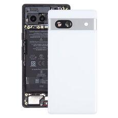 Per Google Pixel 7A Cover posteriore batteria originale con copriobiettivo fotocamera (bianco)