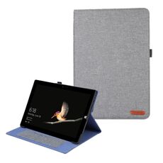 Per Microsoft Surface Pro 4/5/6/7 Custodia per tablet in pelle e tessuto (grigio)