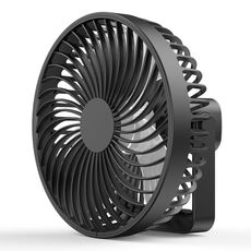 Ventilatore da campeggio per tenda portatile da esterno ricaricabile multifunzionale a LED (nero)