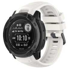 Per cinturino di ricambio in silicone sportivo Garmin Instinct 2X (bianco)