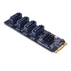 JMB582 M2 KEY-M NVME PCI-E alla scheda di trasferimento del disco rigido SATA3.0 (M2T4SAT-A01)