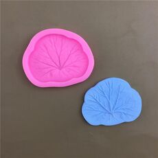 Stampo per fondente epossidico in silicone a forma di foglia di loto 5 pezzi, dimensioni: piccolo