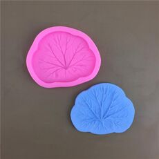 Stampo per decorazione fondente epossidico in silicone a foglia di loto 5 pezzi, dimensioni: medio