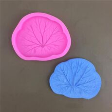 Stampo per fondente epossidico in silicone a forma di foglia di loto 5 pezzi, dimensioni: grande
