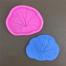 Stampo per fondente epossidico in silicone a foglia di loto 5 pezzi, dimensioni: extra large