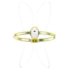 Luce da corsa ricaricabile tramite USB Luce pettorale (verde fluorescente)