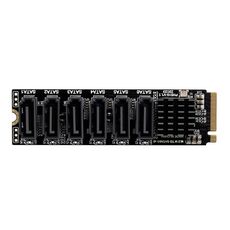 M2 M-EKY Scheda di espansione del trasferimento da PCIE3.0 a SATA6G Scheda adattatore di espansione del disco rigido a 6 porte (PH516)