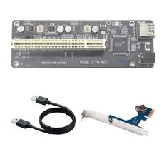 PCI-E 1X a PCI singolo con scheda riser deflettore Adattatore di estensione Aggiungi scheda di espansione per computer PC