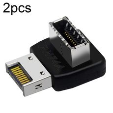 2pcs USB3.1 Type-E Interfaccia scheda madre del computer Adattatore di tipo C anteriore a gomito a 90 gradi (PH74A)