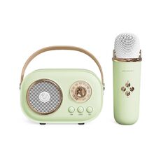 Altoparlante Bluetooth Karaoke multifunzionale C20 Plus con microfono (verde)