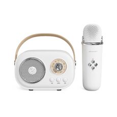 Altoparlante Bluetooth Karaoke multifunzionale C20 Plus con microfono (bianco)