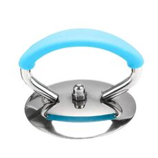 5 accessori per utensili da cucina con manico universale in silicone, stile: anello in silicone blu