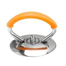 5 accessori per utensili da cucina con manico universale in silicone per pentole, stile: anello in silicone arancione