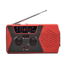 AM/FM/NoAA 2000mAh Radio di emergenza Radio portatile a energia solare a manovella(Rosso)