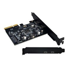 PCI-E 4X a USB3.1 Dual USB-C/Type-C Scheda di espansione da 10 Gbps con chip ASMedia ASM3142