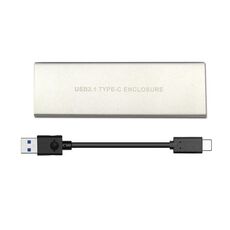 Da USB3.2 a M.2 NVME Hard Disk Box NGFF Protocollo PCIE a TYPE-C, Colore: Bianco