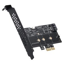 Scheda di espansione PCI-E a SATA3.0 + M2 NGFF Scheda di trasferimento su disco rigido 6G (nero)