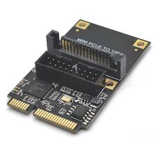 Mini PCI-E a USB3.2 GEN1 Front 19Pin 2 Porte Transfer Card Supporta Half High SATA