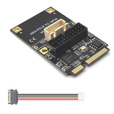 Mini PCI-E a USB3.2 GEN1 Front 19Pin 2 Ports Transfer Card Supporta Half High S 4PIN Electric Point