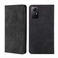 Custodia per telefono in pelle magnetica per Xiaomi Redmi Note 12S 4G Skin Feel (nera)