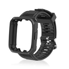 Per cinturino in silicone integrato con trama in fibra di carbonio Redmi Watch 3 (nero)