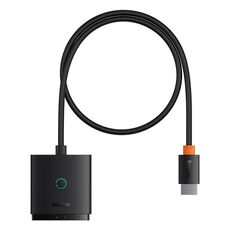 Switcher convertitore HDMI Baseus 2 In 1 Out con cavo da 1 m (nero)