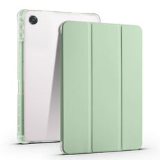 Per OPPO Pad Air 10.36 2022 Custodia per tablet in pelle TPU trasparente pieghevole a 3 pieghe con slot per penna (verde Matcha)