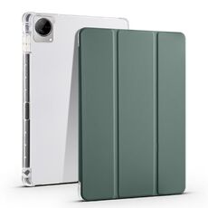 Per vivo Pad 11 Custodia per tablet in pelle TPU trasparente pieghevole a 3 pieghe con slot per penna (verde)