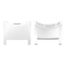 Per Xiaomi Mi Band 8 1 paio di connettori per cinturino in plastica per PC (bianco)