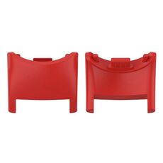 Per Xiaomi Mi Band 8 1 paio di connettori per cinturino in plastica per PC (rosso)