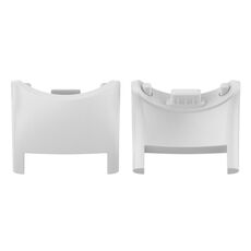 Per Xiaomi Mi Band 8 1 paio di connettori per cinturino in plastica per PC (grigio)