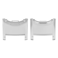 Per Xiaomi Mi Band 8 1 paio di connettori per cinturino in plastica per PC (bianco trasparente)