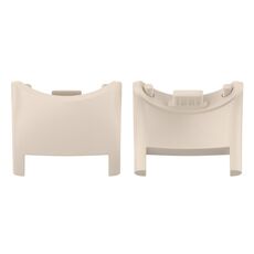 Per Xiaomi Mi Band 8 1 paio di connettori per cinturino in plastica per PC (bianco avorio)