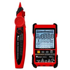 ET618 Tester per cavi di rete regolabile ricaricabile Wire Tracker Tester per cavi POE (rosso)