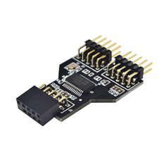 9 Pin USB Header Femmina da 1 a 2 Scheda maschio Adattatore connettore HUB USB 2.0 a 9 pin