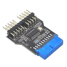 USB3.0 da 19 pin a doppio connettore da 9 pin Connettore femmina da 1 a 2 scheda maschio HUB USB 2.0 a 9 pin