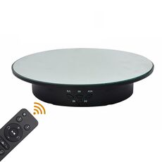 Giradischi elettrico con telecomando da 20 cm Supporto girevole per riprese dal vivo (nero)