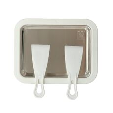 Mini macchina per yogurt fritto per uso domestico Vassoio per ghiaccio fritto fai-da-te fatto in casa per bambini, colore: acciaio inossidabile bianco 22,5x17,5 cm