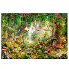 150 x 210 cm Fantasy Forest Fotografia Sfondo Panno Cartoon Kids Party Decoration Sfondo(4197)