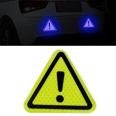 10 pezzi adesivi riflettenti triangolari di coda per auto adesivi di sicurezza segnali di pericolo adesivi per auto(verde)