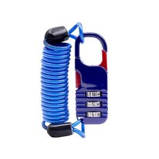 Blocco password antifurto per casco Blocco morbido per cestello per auto da moto (blu)