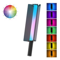 24W 72 LED Luce fotografica a bastone a colori RGB portatile con Barndoor