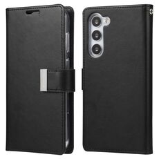 Per Samsung Galaxy S23+ 5G GOOSPERY RICH DIARY Custodia in pelle per telefono Crazy Horse Texture (nero)