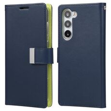 Per Samsung Galaxy S23+ 5G GOOSPERY RICH DIARY Custodia in pelle per telefono Crazy Horse Texture (blu)