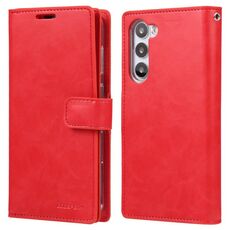Per Samsung Galaxy S23+ 5G GOOSPERY MANSOOR DIARY Custodia per telefono in pelle con 9 slot per schede (rosso)