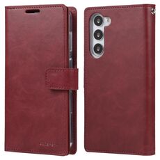 Per Samsung Galaxy S23+ 5G GOOSPERY MANSOOR DIARY Custodia per telefono in pelle con 9 slot per schede (vino rosso)