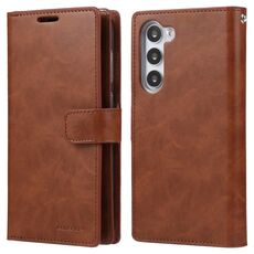 Per Samsung Galaxy S23+ 5G GOOSPERY MANSOOR DIARY Custodia per cellulare in pelle con 9 slot per schede (marrone)