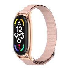 Per Xiaomi Mi Band 6/5/4/3 MIJOBS PLUS Cinturino in nylon traspirante (oro rosa rosa)