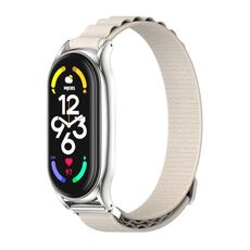 Per Xiaomi Mi Band 7/7 NFC MIJOBS PLUS Cinturino in nylon traspirante (grigio argento)