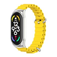 Per Xiaomi Mi Band 7/7 NFC MIJOBS CS Marine Cinturino in silicone traspirante (giallo argento)
